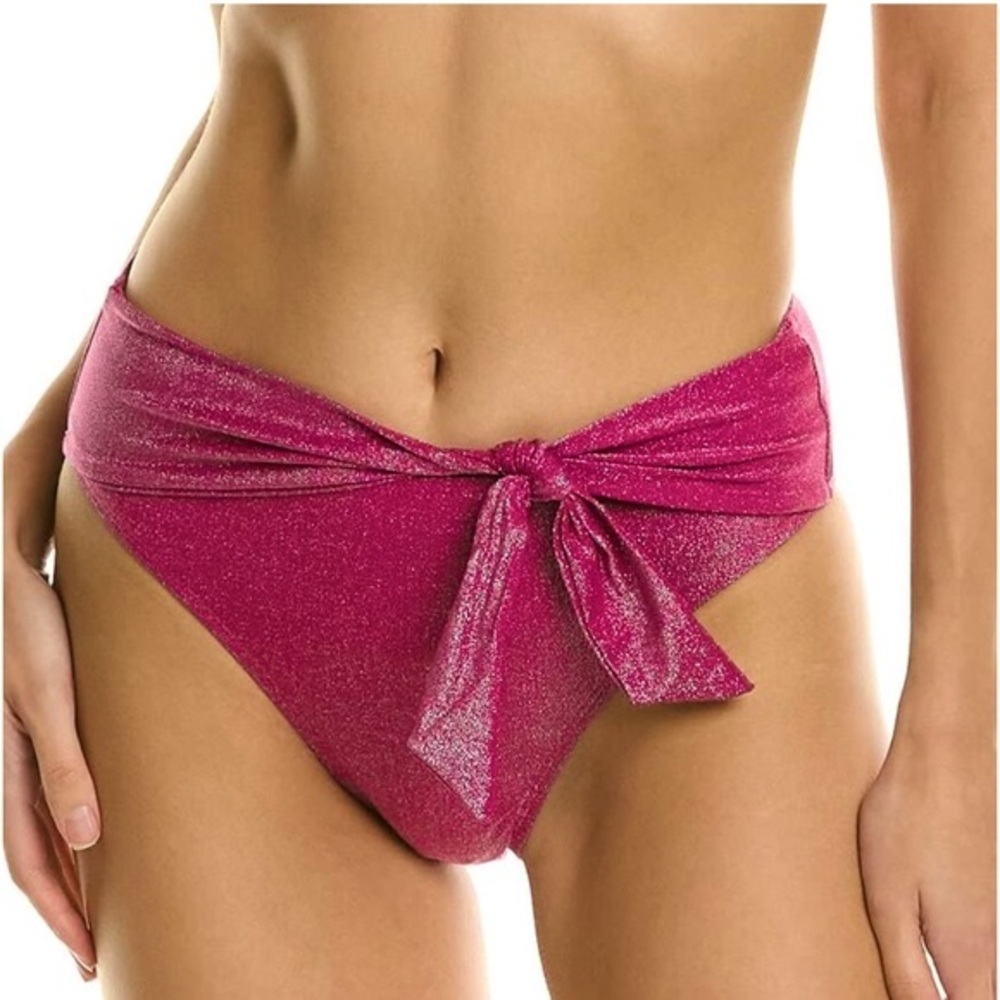 BCBGeneration Women's Standard High Waisted Tie Front Swimsuit Bottom